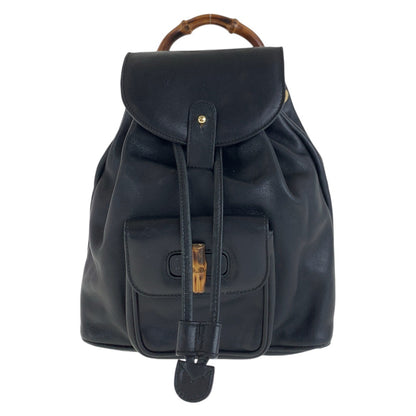 GUCCI Backpack 003 3444 0030 leather black Bamboo