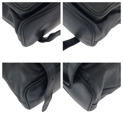 GUCCI Backpack 003 2058 0016 leather Black Brown Bamboo Old Gucci