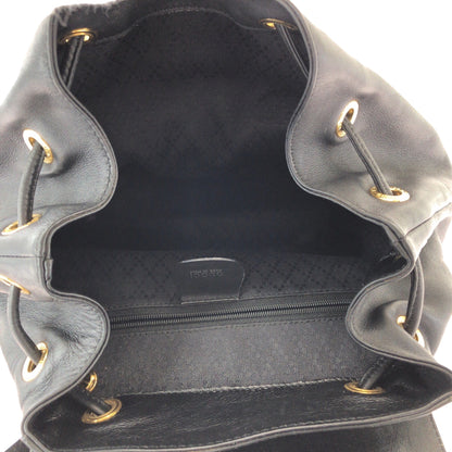 GUCCI Backpack 003 2058 0016 leather Black Brown Bamboo Old Gucci