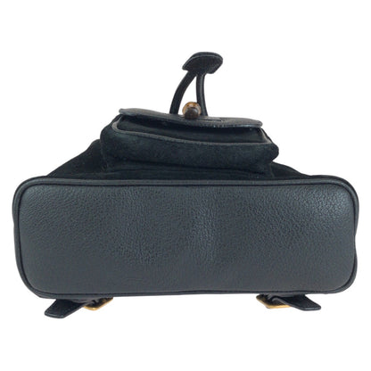 GUCCI Backpack 003 1705 Suede Black GoldMetal Bamboo