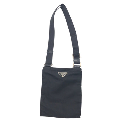 PRADA Shoulder Bag Nylon Black black Test Triangular logo