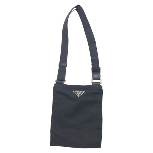 PRADA Shoulder Bag Nylon Black black Test Triangular logo