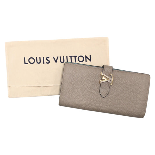 LOUIS VUITTON Long Wallet Purse M81367 leather beige galle LV Vertical