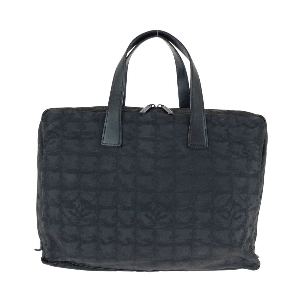 CHANEL Business bag A15974 Nylon Black SilverMetal New travel line COCO Mark
