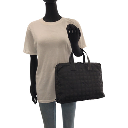 CHANEL Business bag A15974 Nylon Black SilverMetal New travel line COCO Mark