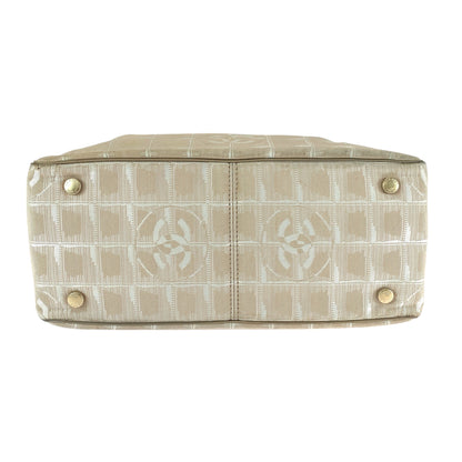 CHANEL Tote Bag canvas beige New travel line