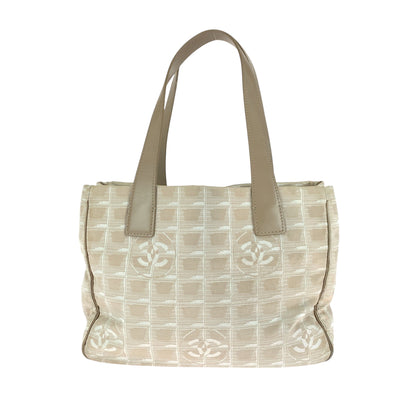 CHANEL Tote Bag canvas beige New travel line