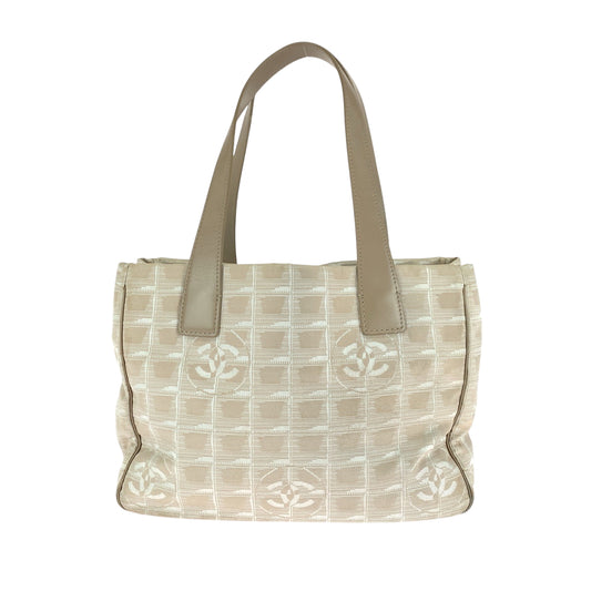 CHANEL Tote Bag canvas beige New travel line