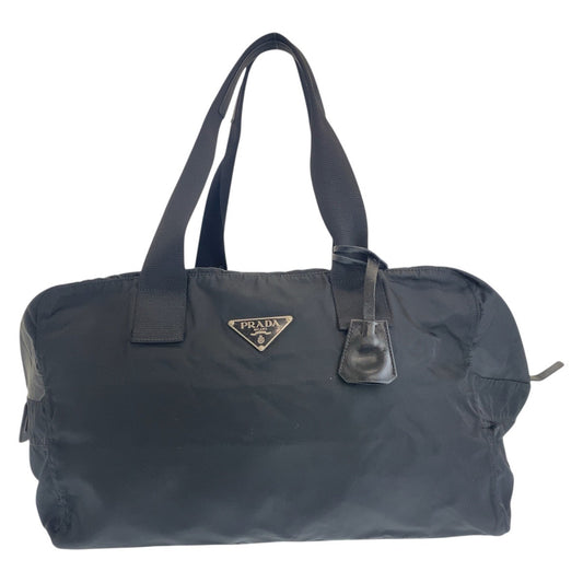 PRADA Boston Duffel bag Nylon black Test Triangle With logo
