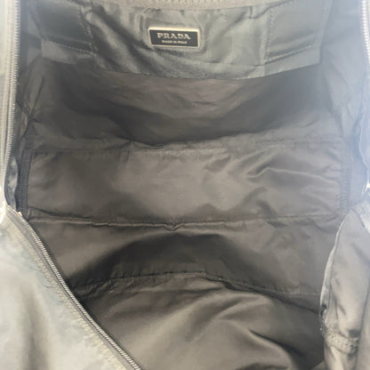 PRADA Boston Duffel bag Nylon black Test Triangle With logo