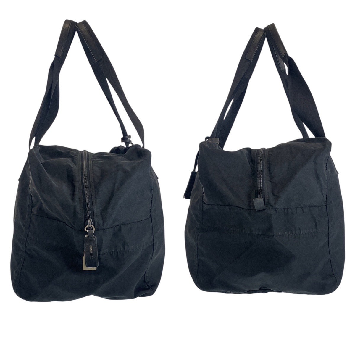 PRADA Boston Duffel bag Nylon black Test Triangle With logo