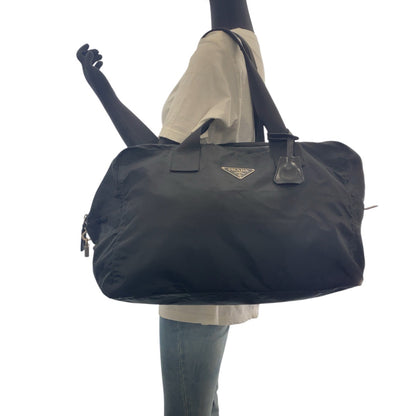 PRADA Boston Duffel bag Nylon black Test Triangle With logo