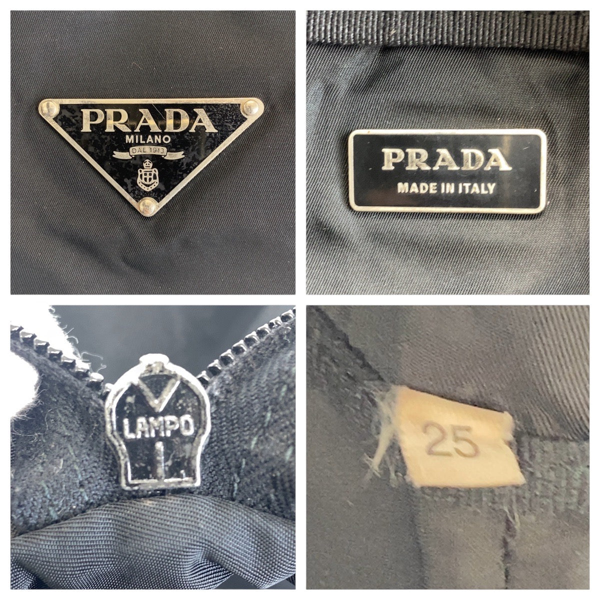 PRADA Boston Duffel bag Nylon black Test Triangle With logo