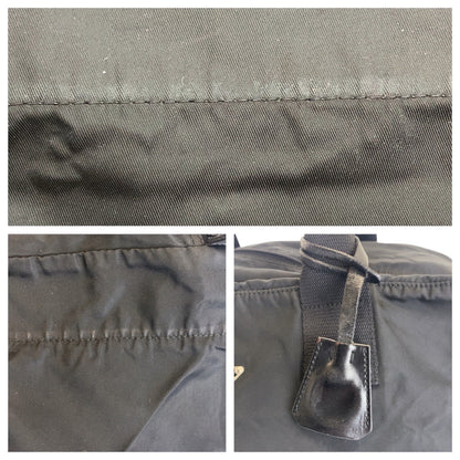 PRADA Boston Duffel bag Nylon black Test Triangle With logo
