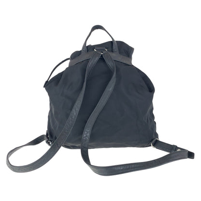 PRADA Backpack Nylon Black SilverMetal Test Triangle With logo