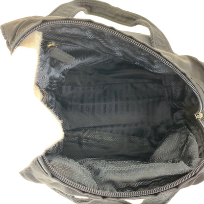 PRADA Tote Bag Nylon Navy Gold Metal Test Bijou fringe