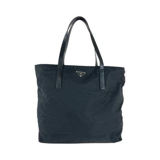 PRADA Tote Bag Nylon black Test Triangle With logo