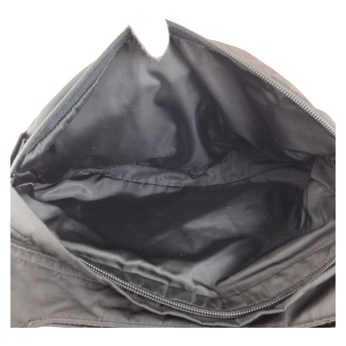 PRADA Shoulder Bag Nylon Black SilverMetal Test Triangle With logo