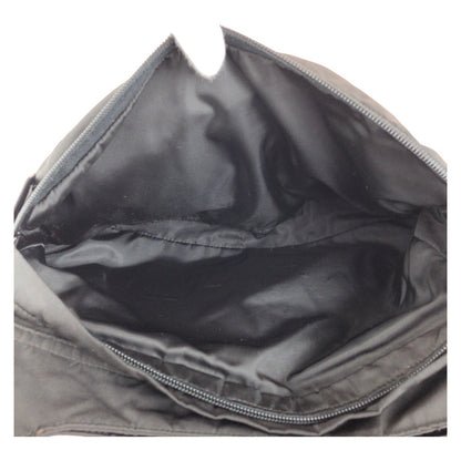 PRADA Shoulder Bag Nylon Black SilverMetal Test Triangle With logo