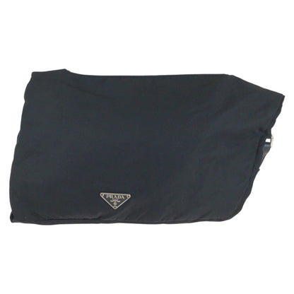 PRADA Shoulder Bag Nylon Black SilverMetal Test Triangle With logo