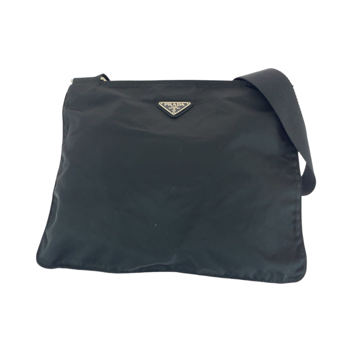 PRADA Shoulder Bag VA0053 Nylon black Test Triangle With logo
