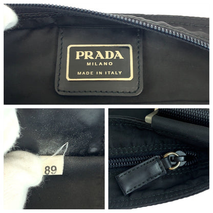 PRADA Shoulder Bag VA0053 Nylon black Test Triangle With logo