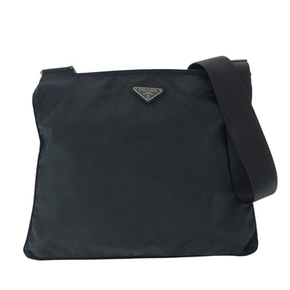 PRADA Shoulder Bag VA0053 Nylon Black SilverMetal Test Triangle With logo