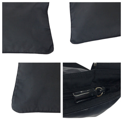 PRADA Shoulder Bag VA0053 Nylon Black SilverMetal Test Triangle With logo