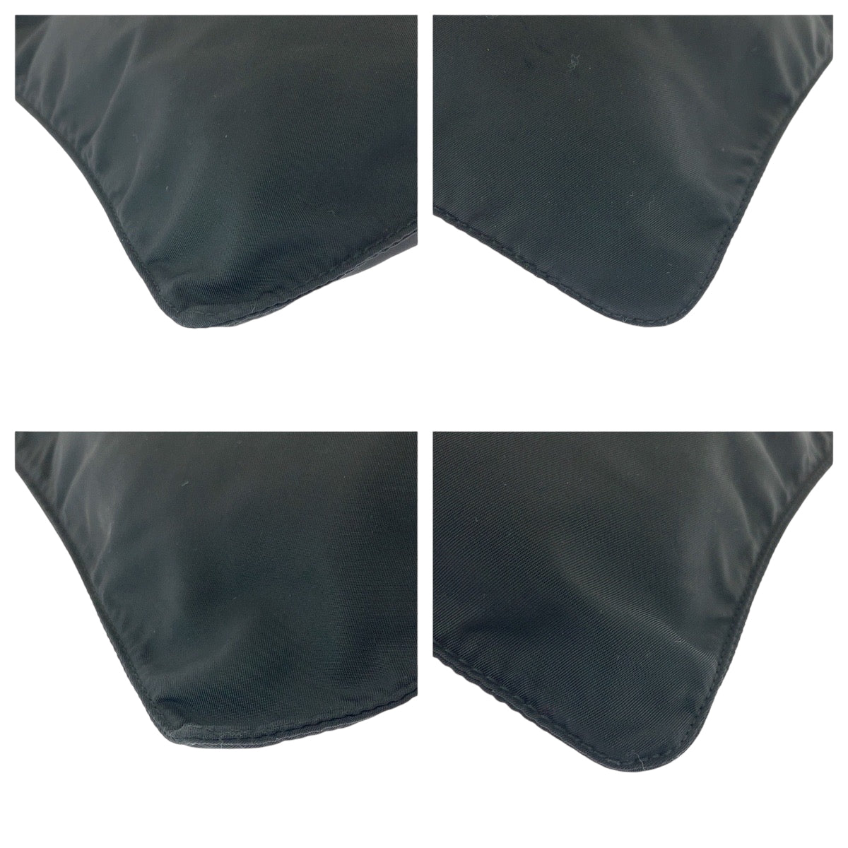 PRADA Shoulder Bag Nylon Black SilverMetal Test Triangle With logo