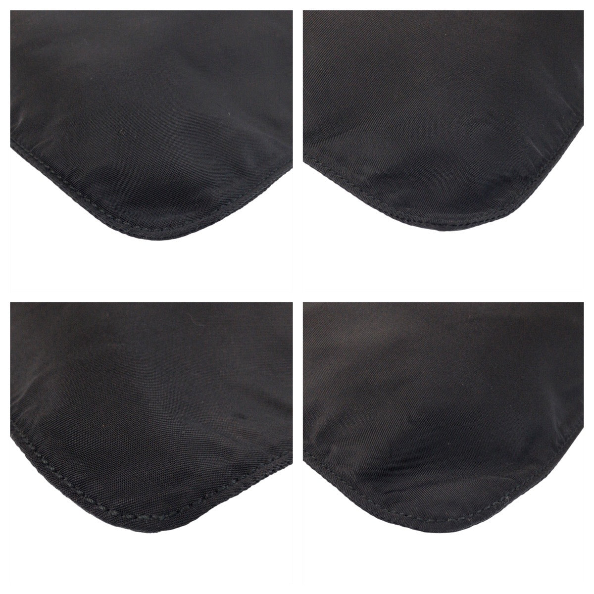PRADA Shoulder Bag Nylon Black SilverMetal Test Triangle With logo