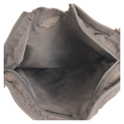 PRADA Shoulder Bag Nylon Black SilverMetal Test Triangle With logo