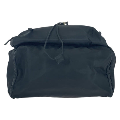 PRADA Backpack Nylon Black SilverMetal Test Triangle With logo