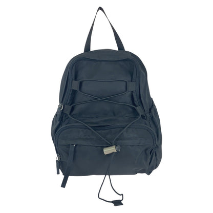 PRADA Backpack Nylon Black SilverMetal Test Triangle With logo