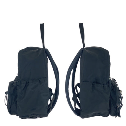 PRADA Backpack Nylon Black SilverMetal Test Triangle With logo