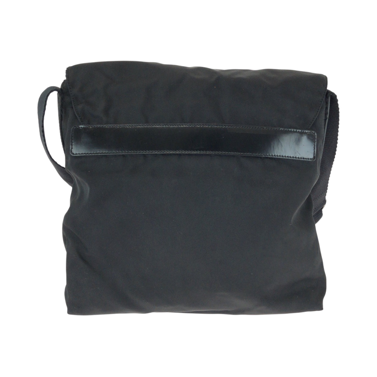 PRADA Shoulder Bag B5469F Nylon black Test Triangle With logo