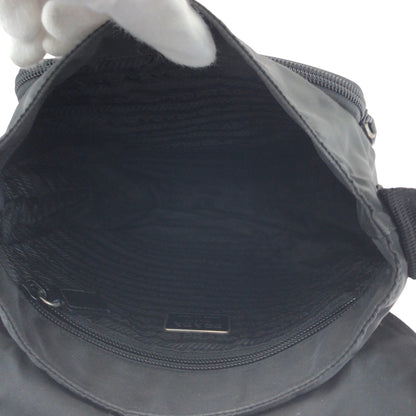 PRADA Shoulder Bag B5469F Nylon black Test Triangle With logo