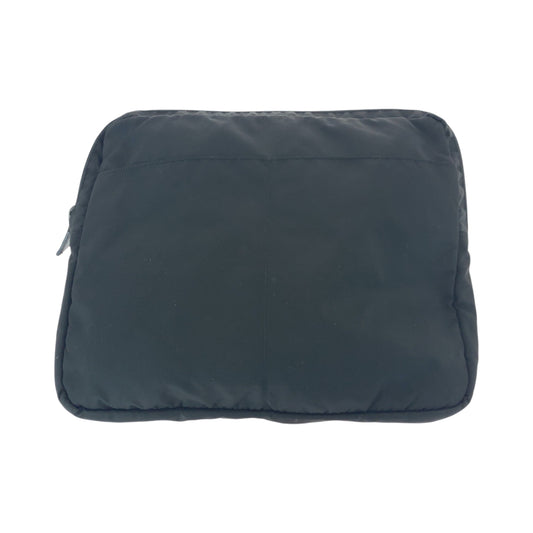 PRADA Clutch bag Nylon Black SilverMetal Test Triangle With logo