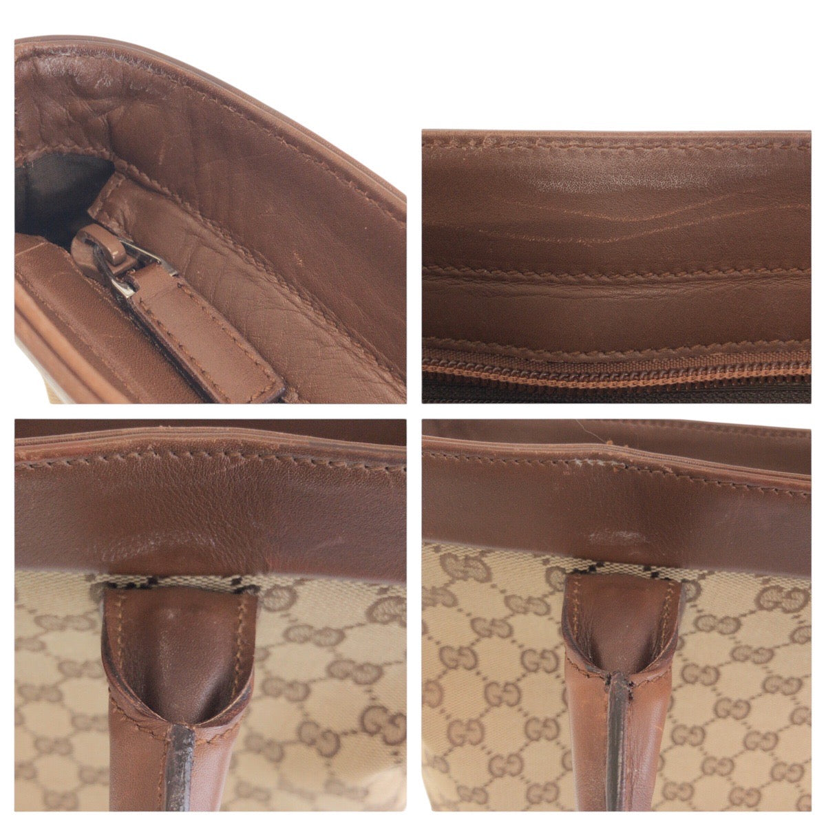 GUCCI Tote Bag 33890 GG canvas Brown beige