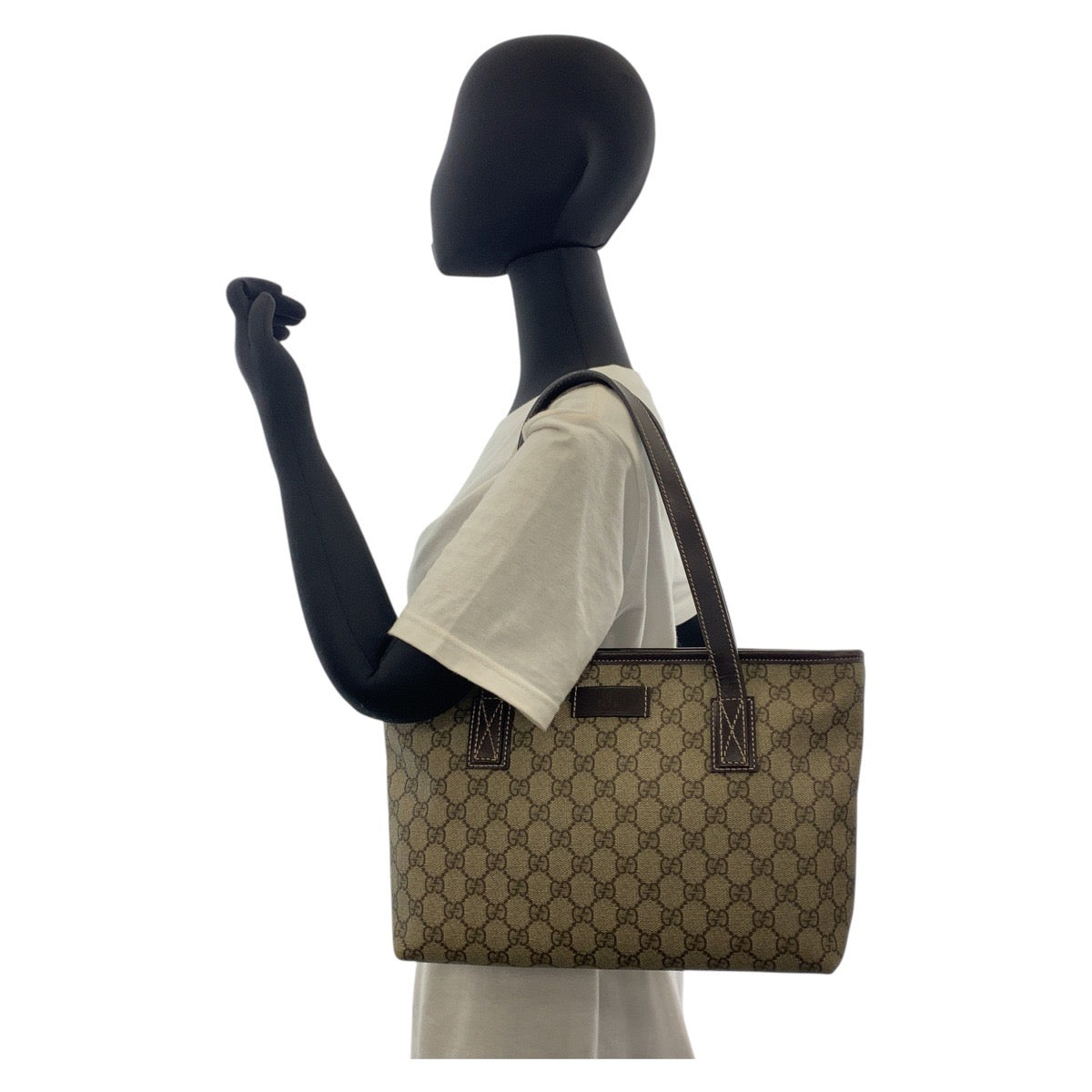 GUCCI Tote Bag 211138 GG Supreme Canvas beige