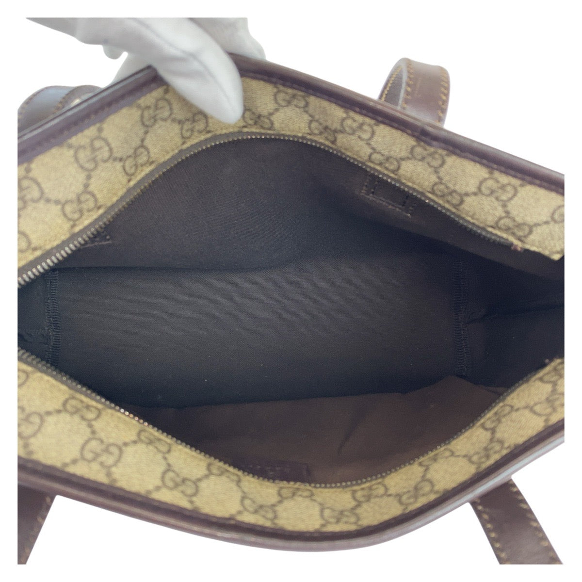 GUCCI Tote Bag 211138 GG Supreme Canvas beige