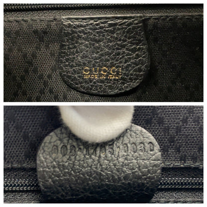 GUCCI Backpack 003 1705 0030 Suede Black GoldMetal Bamboo