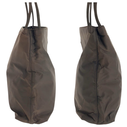 PRADA Shoulder Bag Nylon Brown Test Triangle With logo