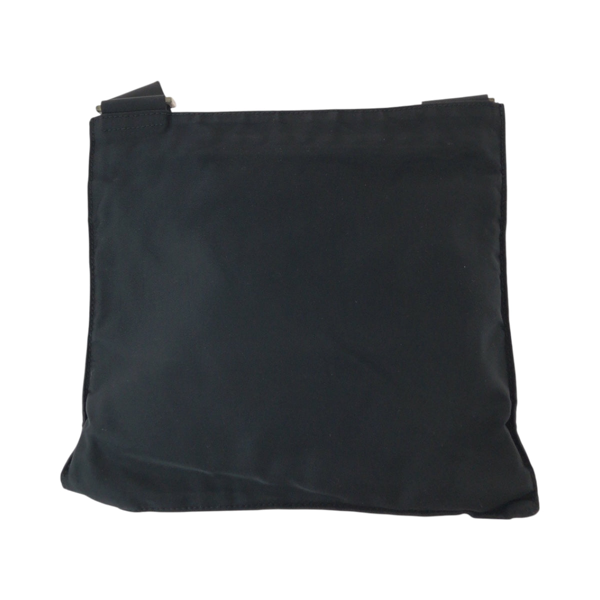 PRADA Shoulder Bag Nylon Black SilverMetal Test Triangle With logo