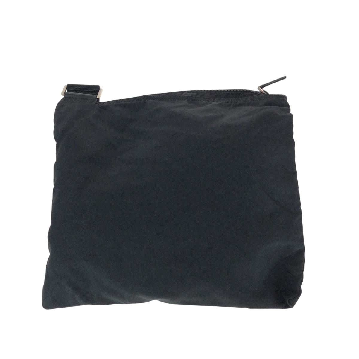 PRADA Shoulder Bag Nylon Black SilverMetal Test Triangle With logo