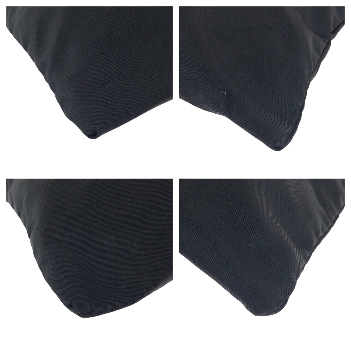 PRADA Shoulder Bag Nylon Black SilverMetal Test Triangle With logo