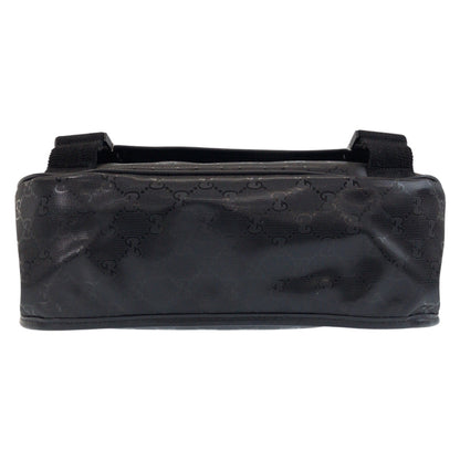 GUCCI Shoulder Bag PVC black GG implementation