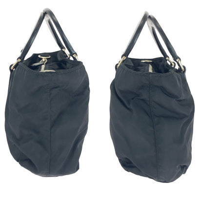 PRADA Shoulder Bag BN1052 Nylon Black SilverMetal Test Triangle With logo