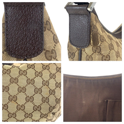 GUCCI Shoulder Bag 181092 GG canvas Beige brown