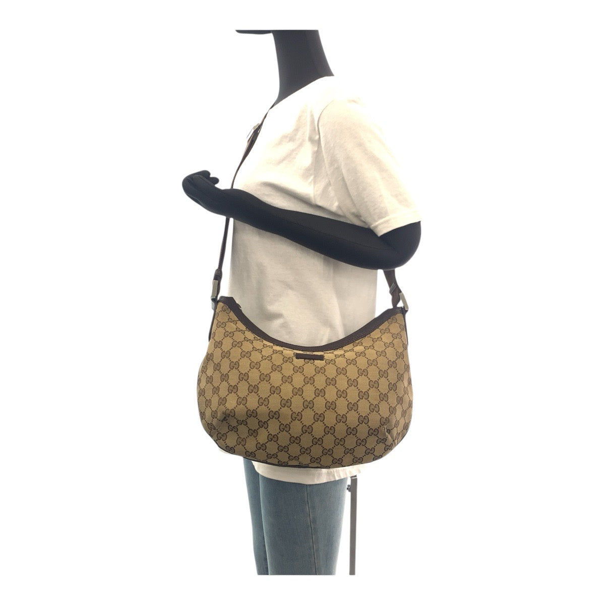 GUCCI Shoulder Bag 181092 GG canvas Beige brown