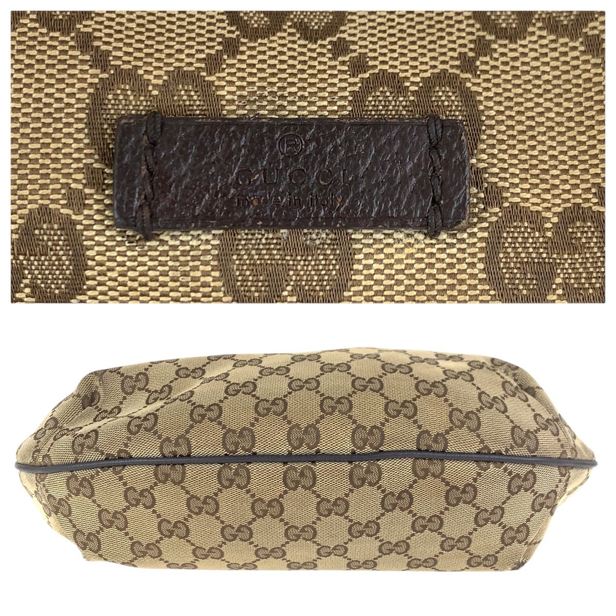 GUCCI Shoulder Bag 181092 GG canvas Beige brown